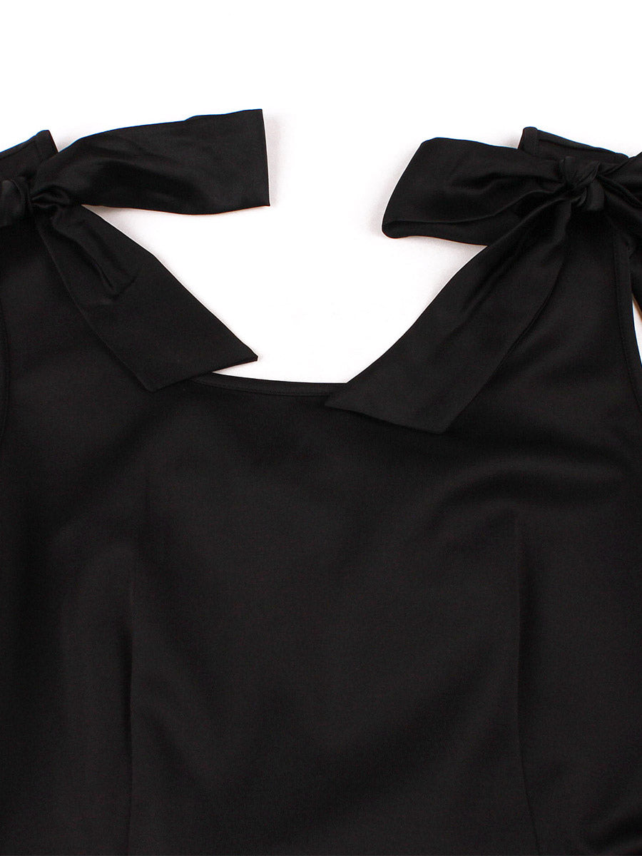 Vintage 1950s Swing Cocktail Dress Women Sleeveless Retro Dress