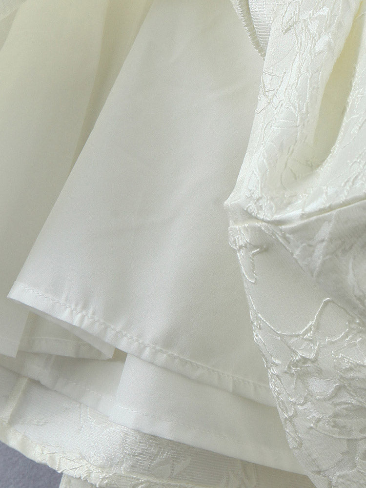 Date Night Dresses Shaping Bows Sleeveless Square Neck Chic White Dress