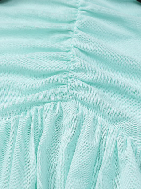 Vacation Dresses Flowy Chiffon Deep V Backless Halter Maxi Dress Summer Resort Evening Party Dress