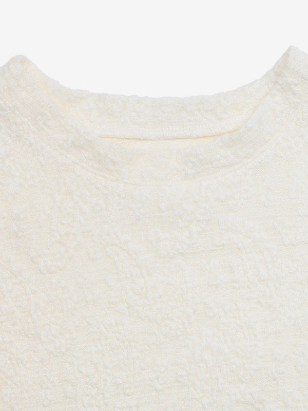 Short Sleeves Tees Light Apricot Jewel Neck Women T Shirt