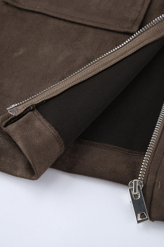 Brown Suede Oversized Vintage Jacket