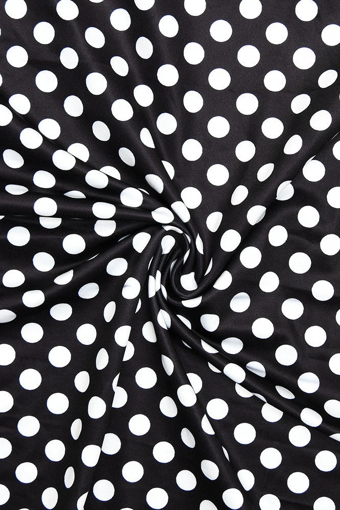 Sexy Polka Dot Halter Neck Bodycon Maxi Dress