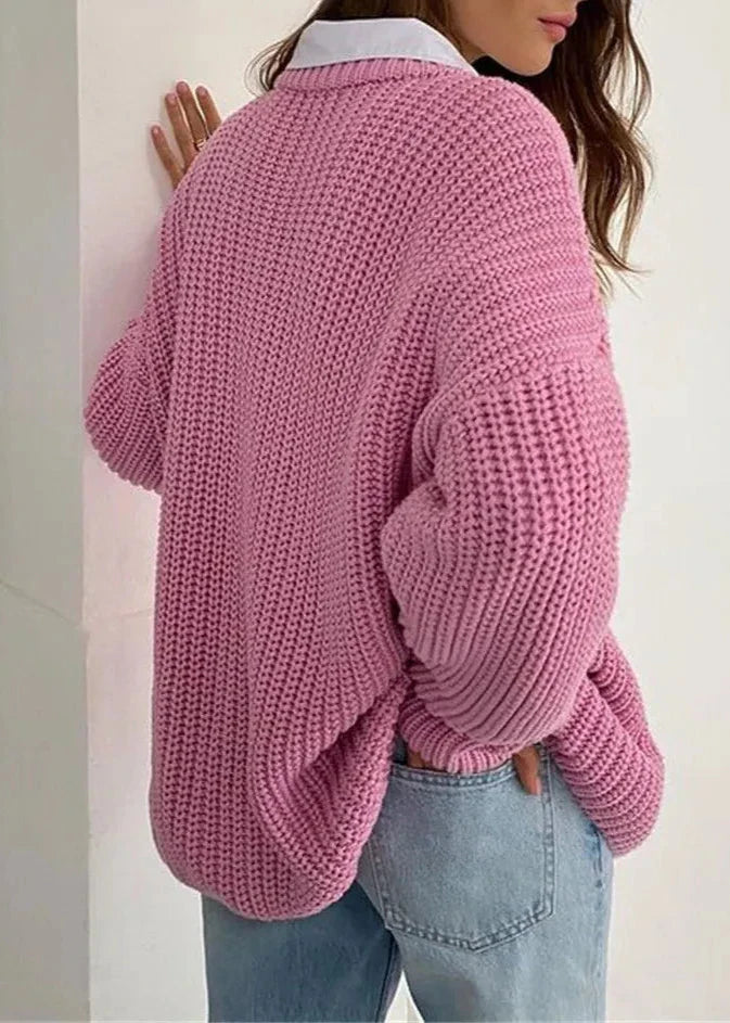 Blush Breeze Knit Pullover
