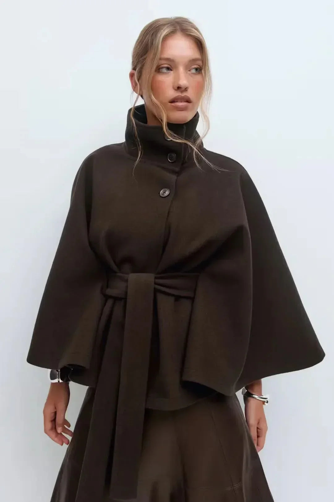 Elsie Belt Cape Jacket