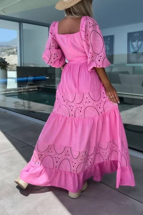 Loose Lace Hollow Long Skirt