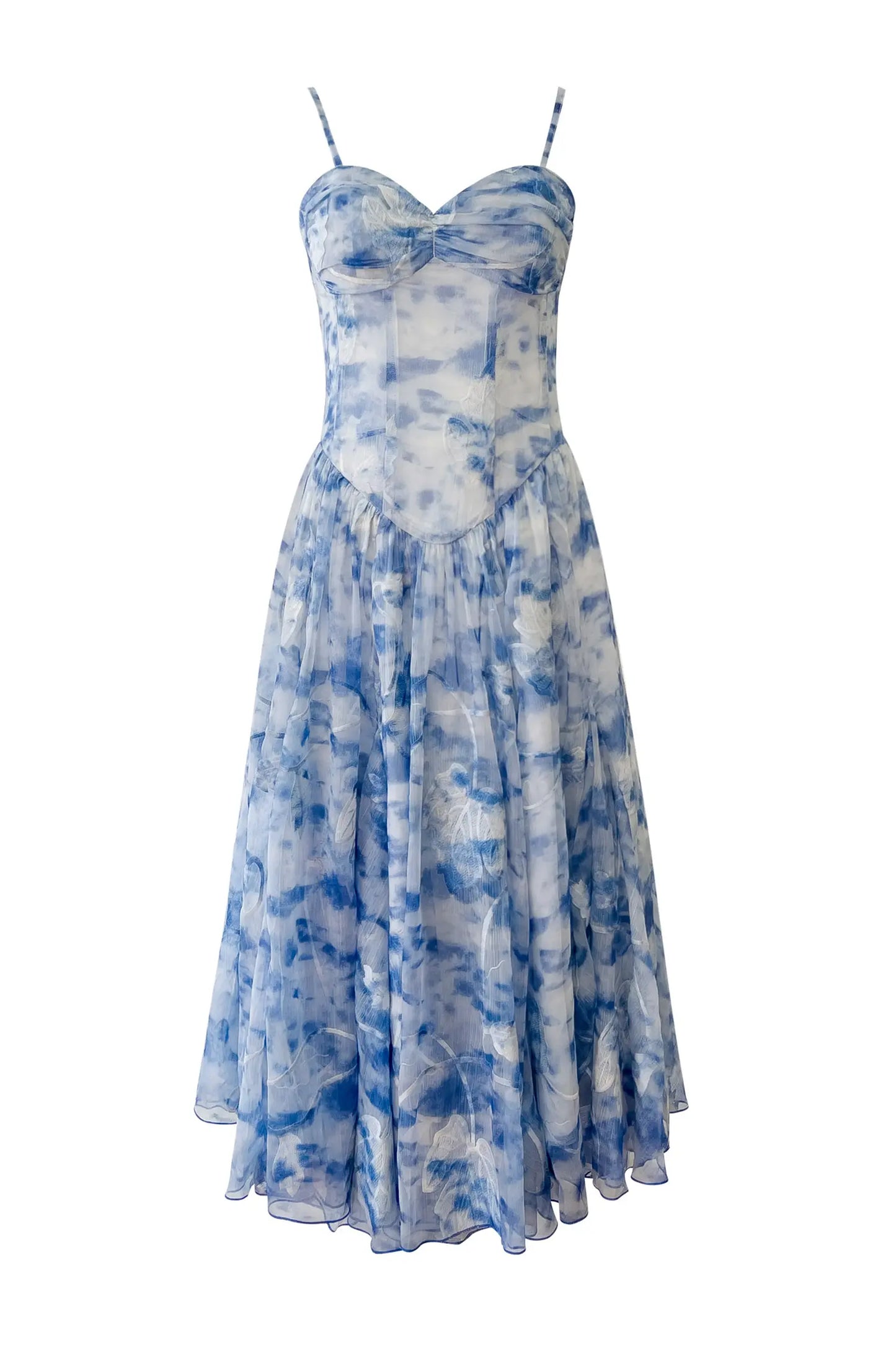 Carroll Blue Ink Slip Dress