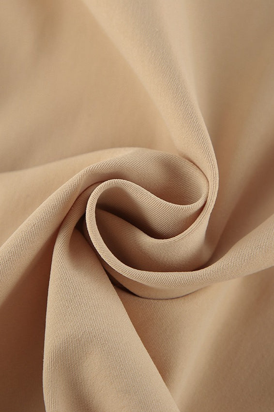 Loose Fit Khaki Puff Sleeve Jacket