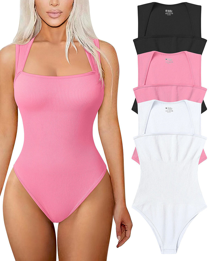 Ribbed Sleeveless Slim Fit Jumpsuit Top