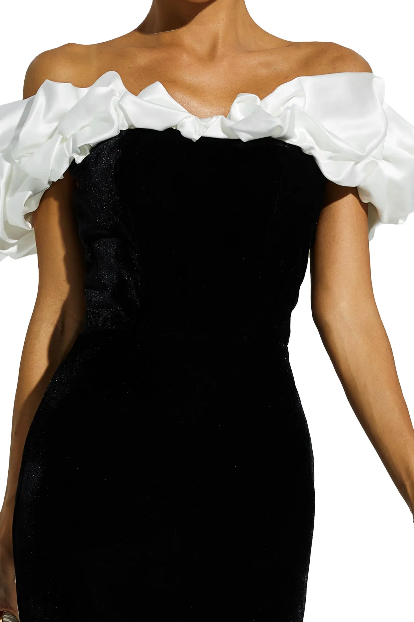 Croft Black One Shoulder Mermaid Maxi Dress