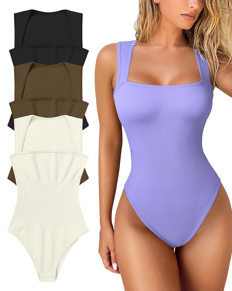 Ribbed Sleeveless Slim Fit Jumpsuit Top
