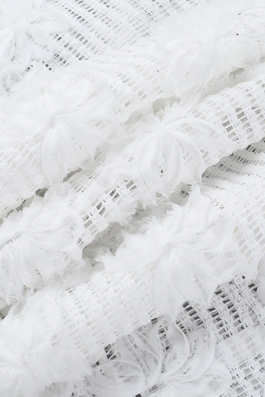 Jacquard Strapless Halter Maxi Dress