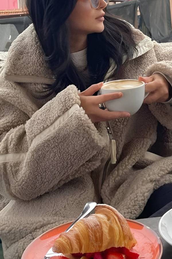 Oversized Full-Zip Teddy Jacket