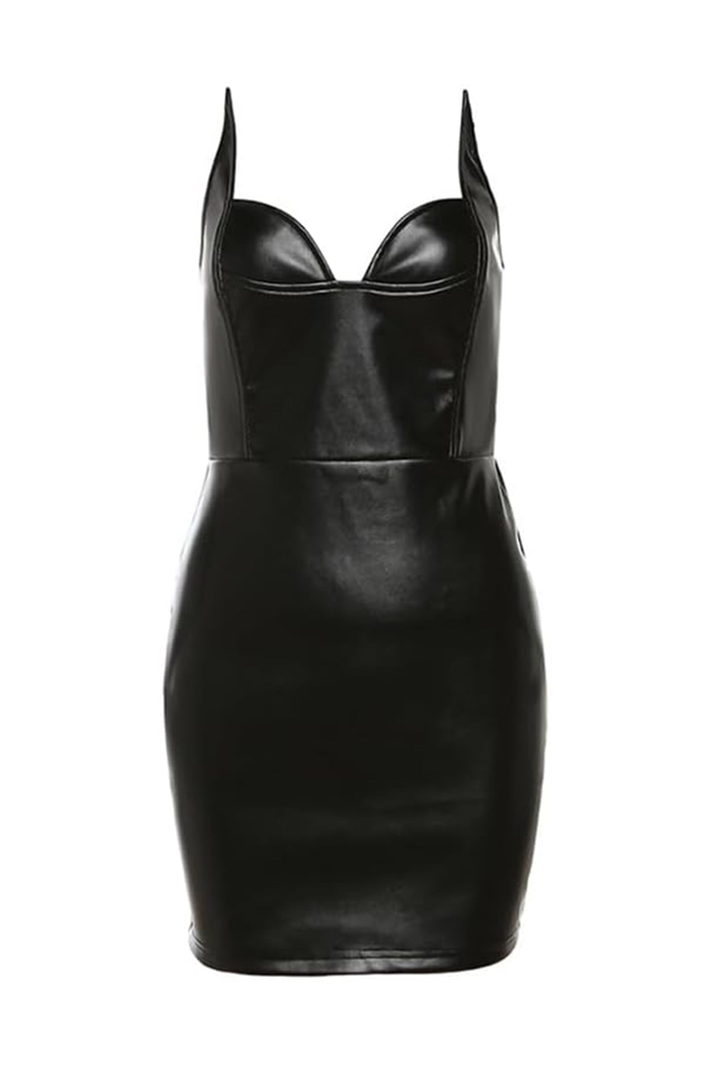Xenia Strapless Leather Mini Dress