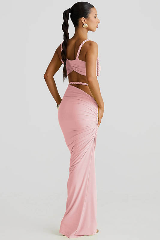 Apricot Breeze Skirt Set