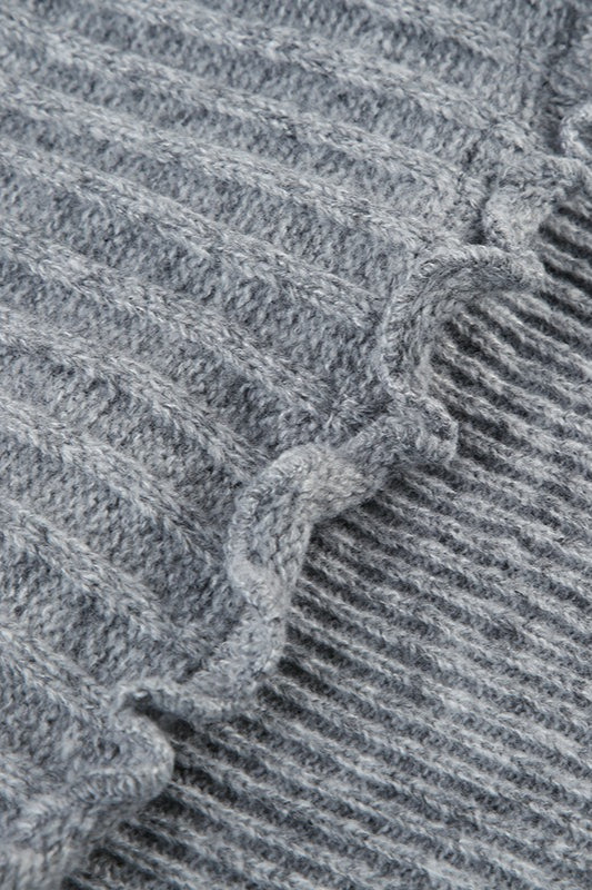 High Waist Asymmetrical Knit Skirt