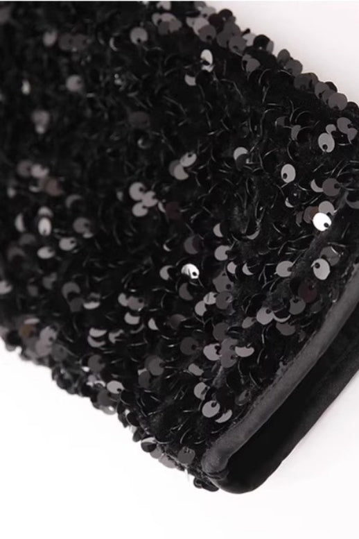 Black Velvet Sequin Jacket