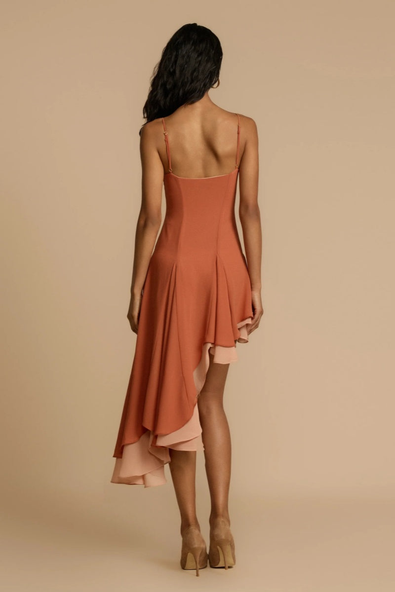 Dana Peach Mini Dress