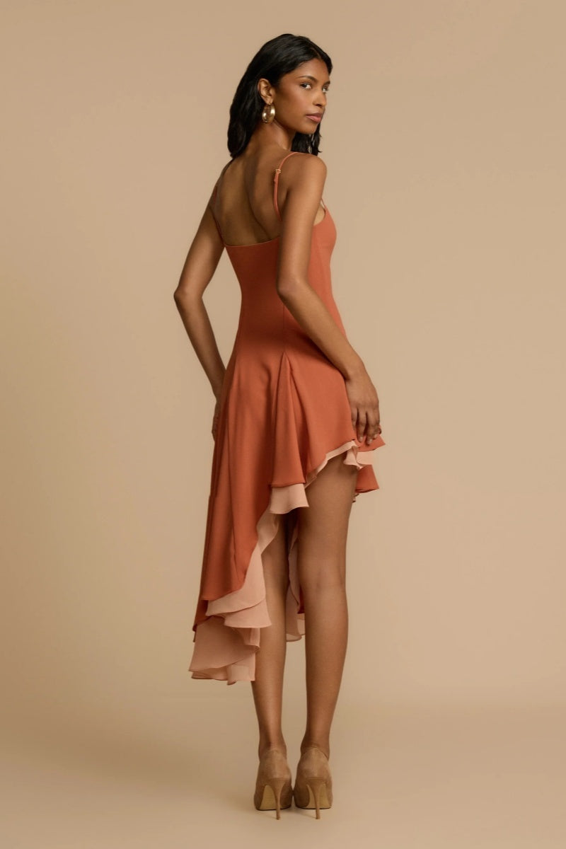 Dana Peach Mini Dress