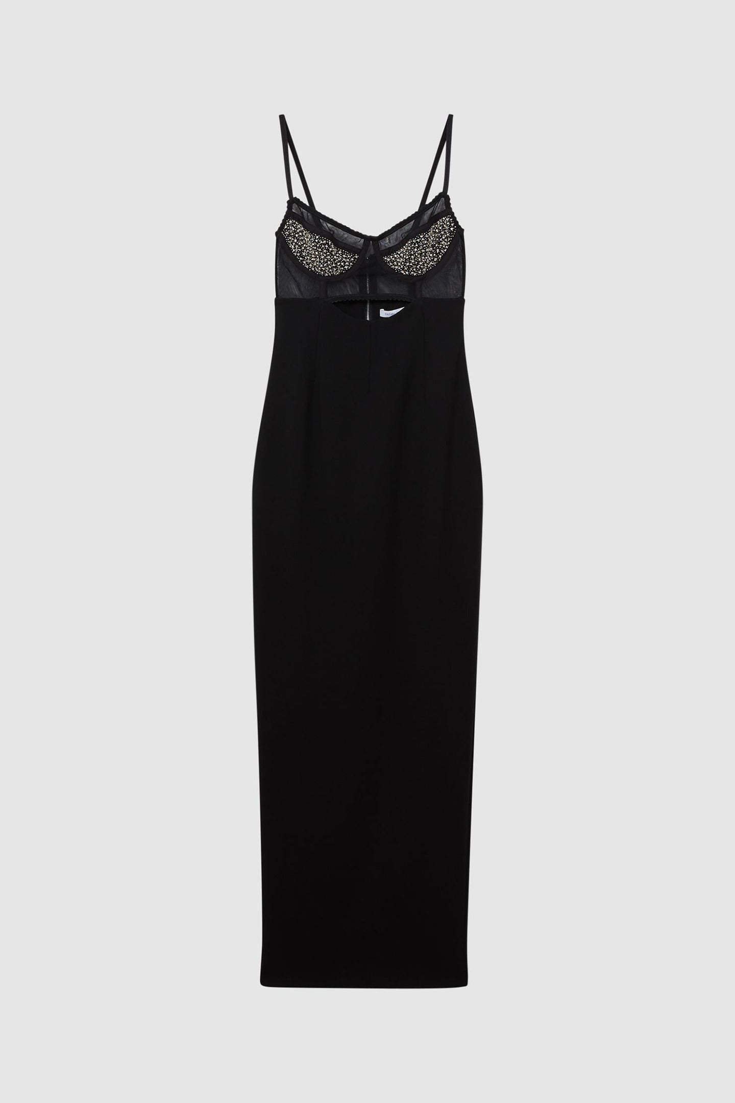 Stephanie Crystal Embellished Cutout Maxi Dress