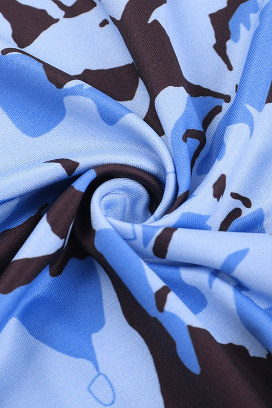 Floral Print Strapless Backless Vacation Maxi Dress