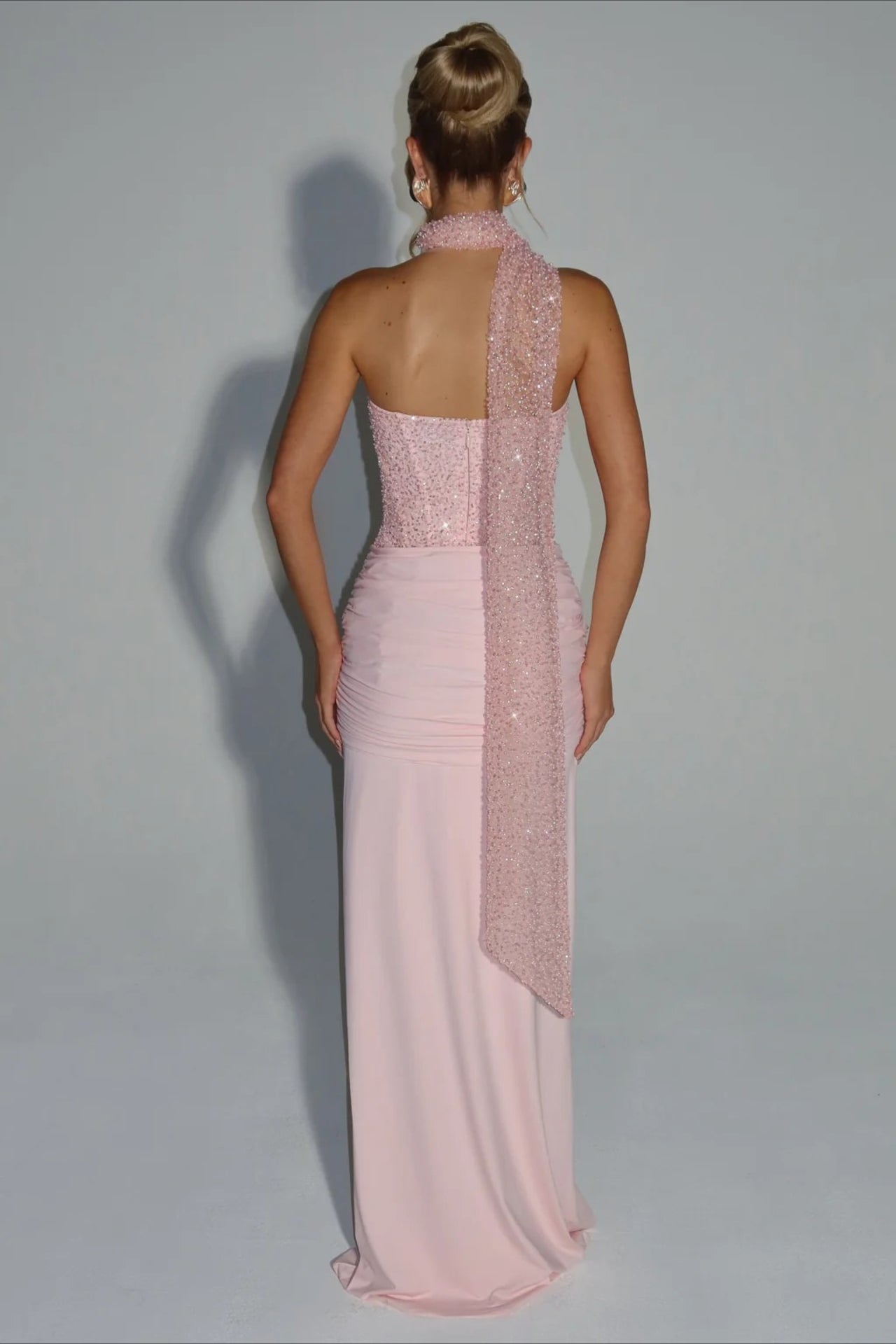 Deep Plunge Bodycon Mermaid Gown Prom Dress