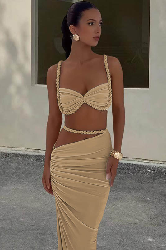 Apricot Breeze Skirt Set