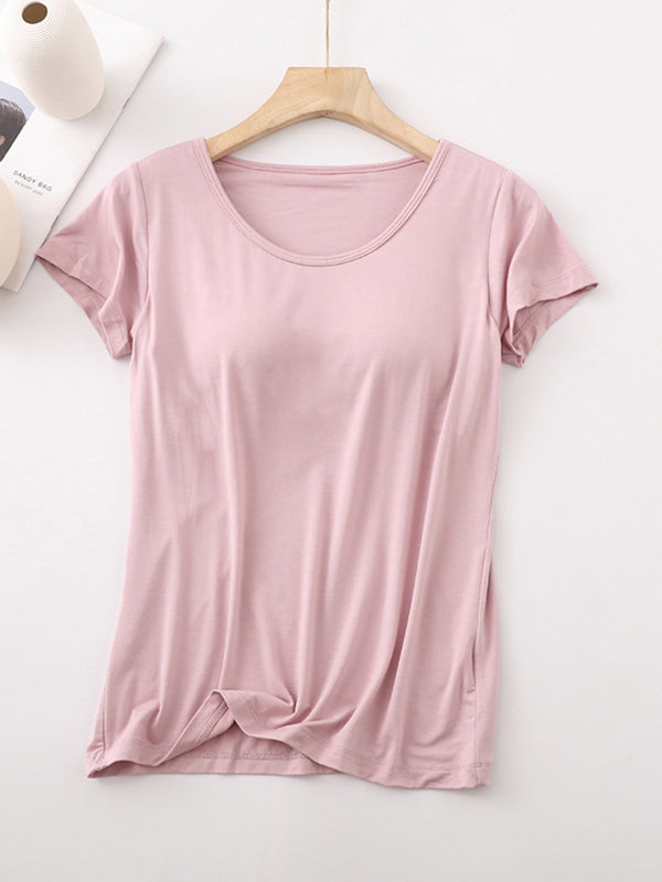 Modal Built-In Padding Short Sleeve