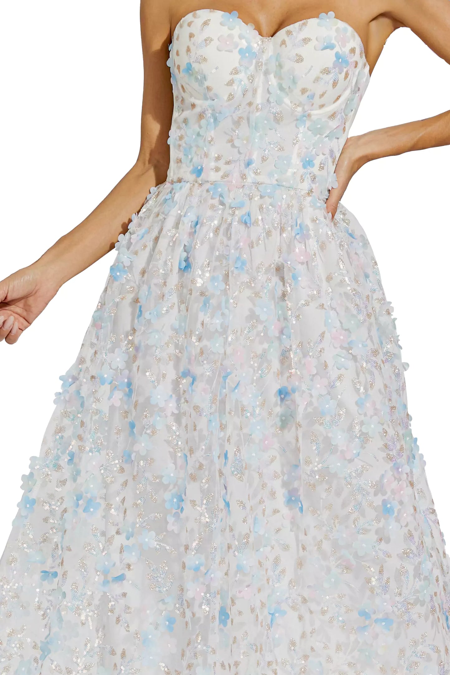 Elyse White Flower Slip Dress