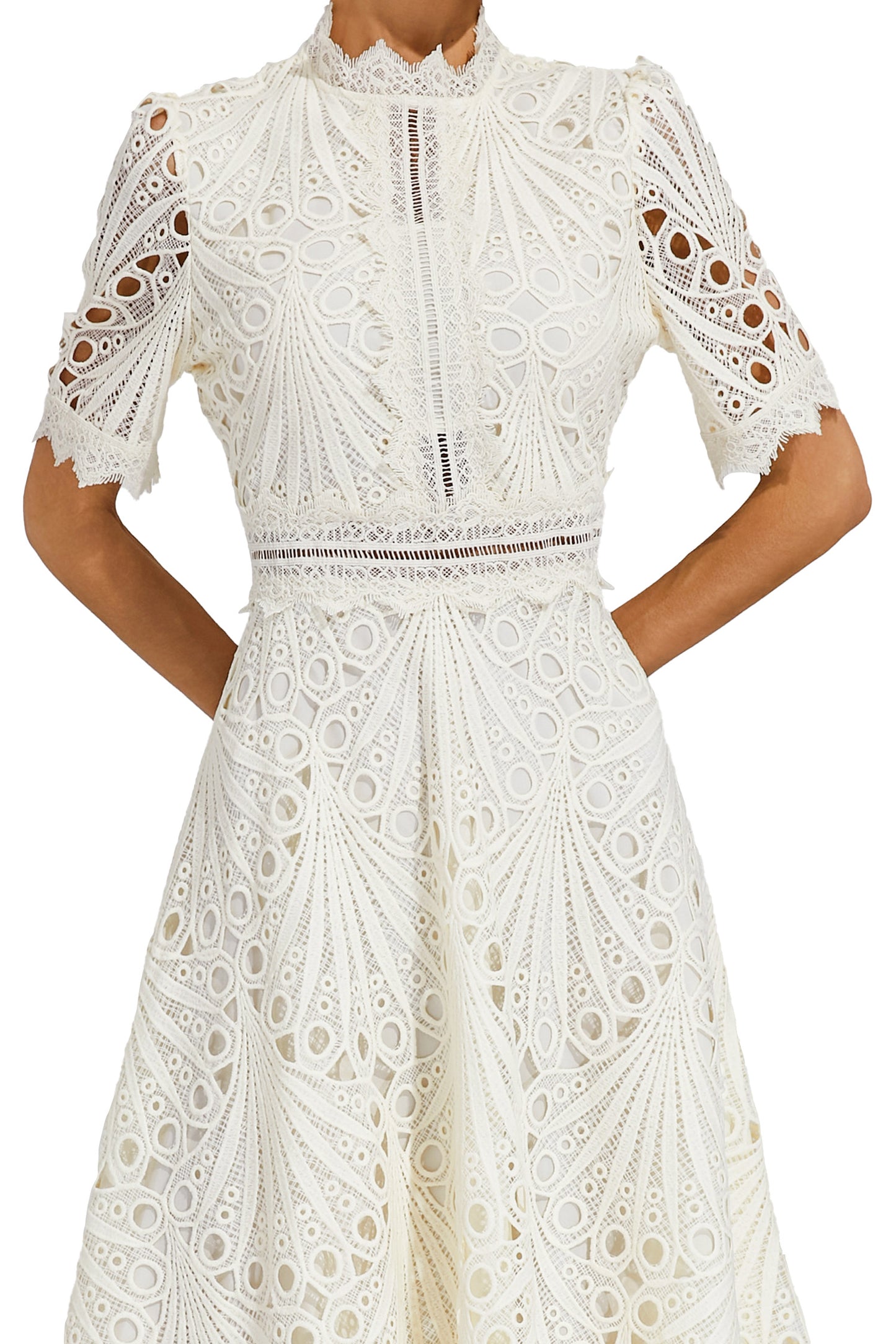 Freeman White Cut Out Midi Dress