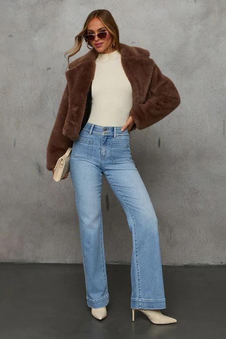 High Waist Slimming Wide Leg Jean