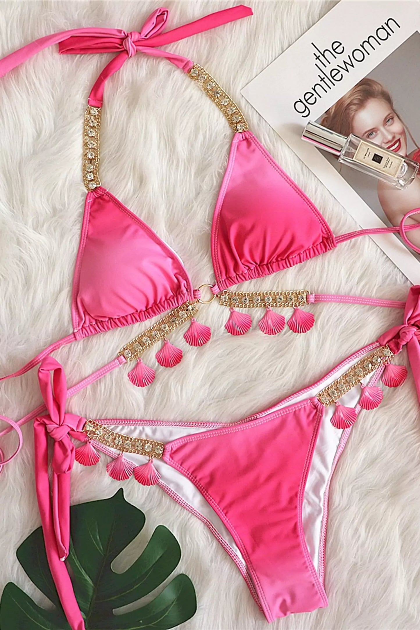 Avery Gradient Pink Shell Bikini