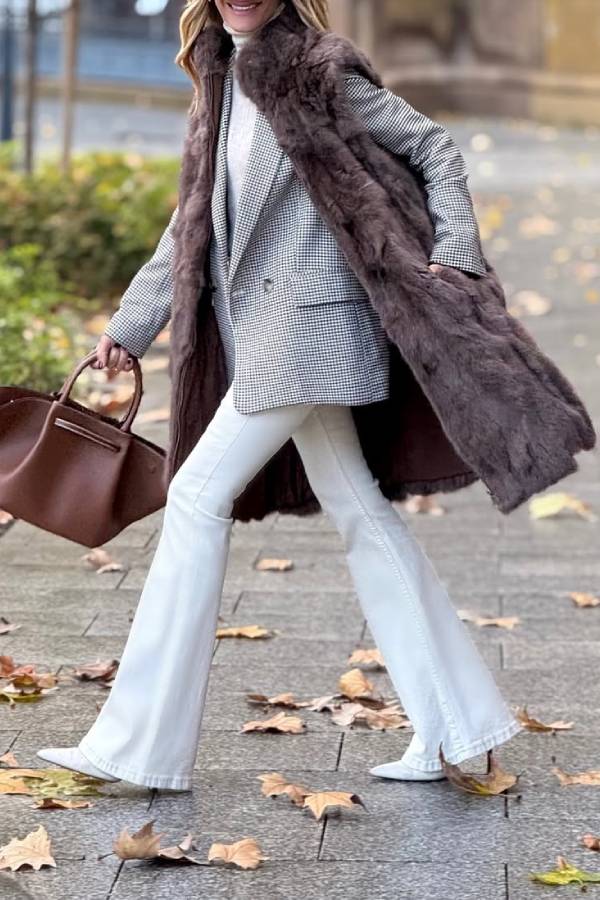 3/4 Chocolate Fur Vest