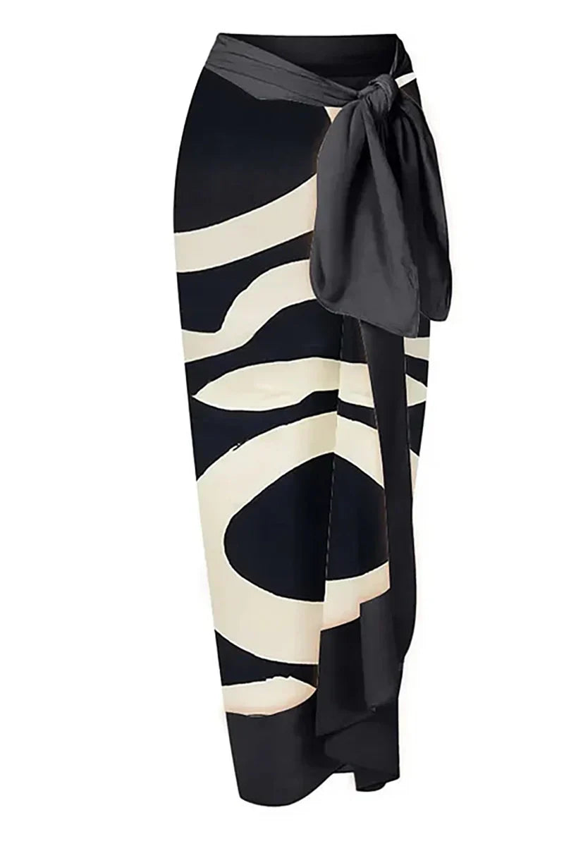 Colorblock Halter High-Waist One-Piece Swimsuit