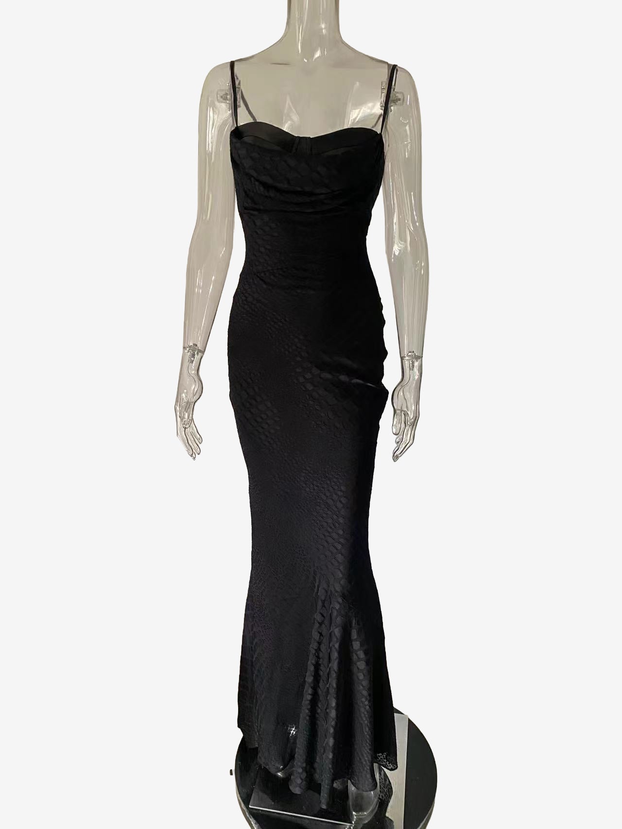 Cowl Neck Animal Pattern Fishtail Maxi Cami Dress For Women 2026