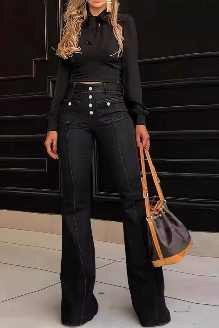 Stretch Slim Fit Flare Jeans