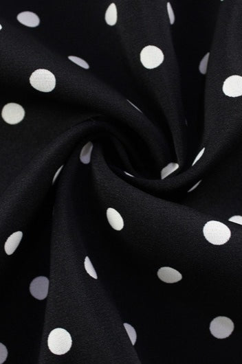 Polka Dot Print Strapless Backless Bodycon Maxi Dress