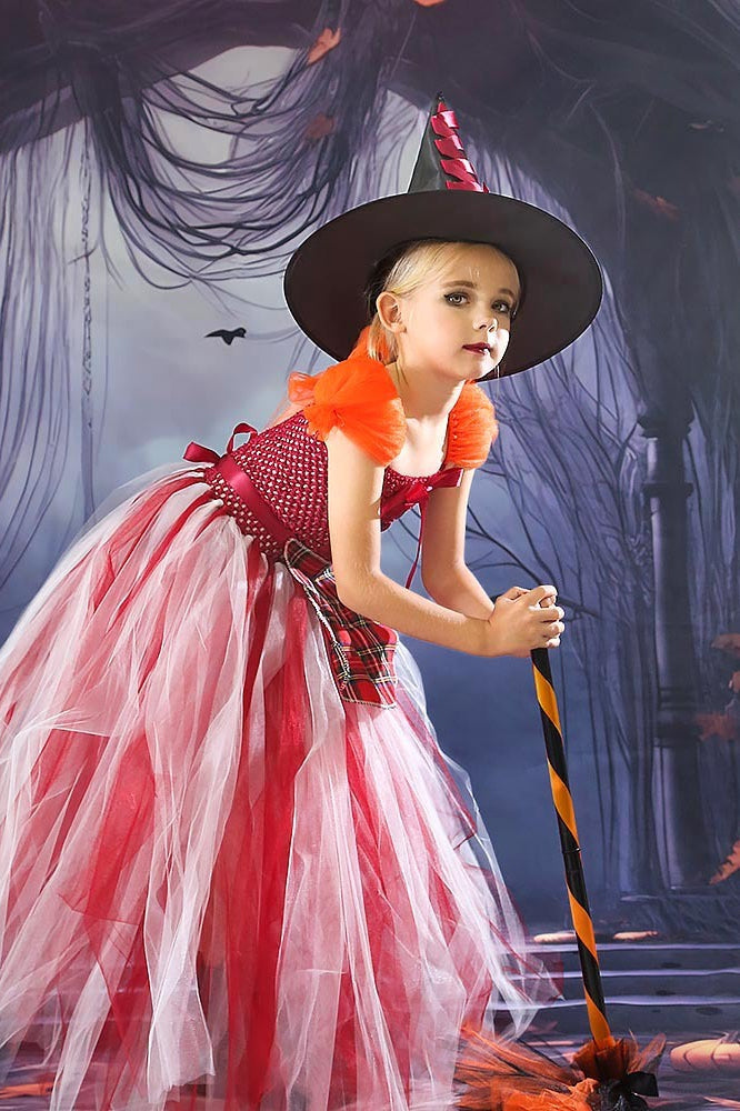 Witch Tulle Gown Kid Halloween Costume
