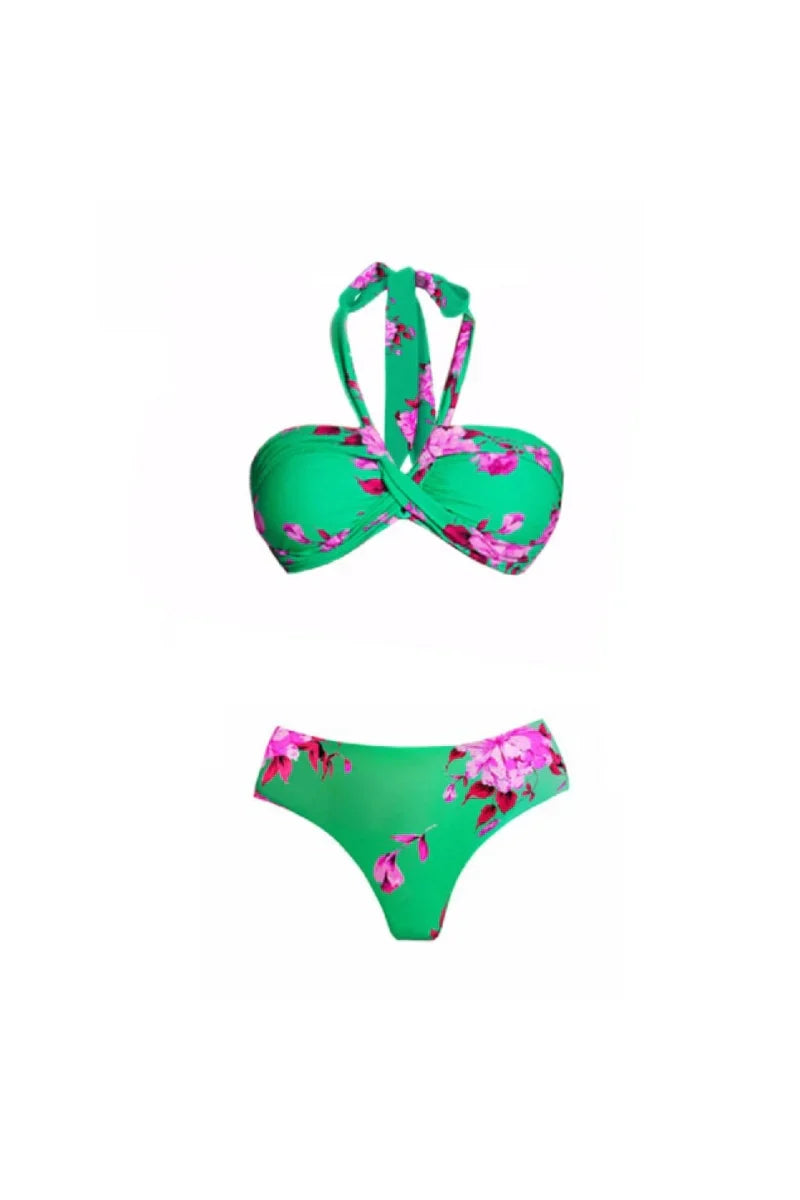 Halter Printed Sexy Bikini Set
