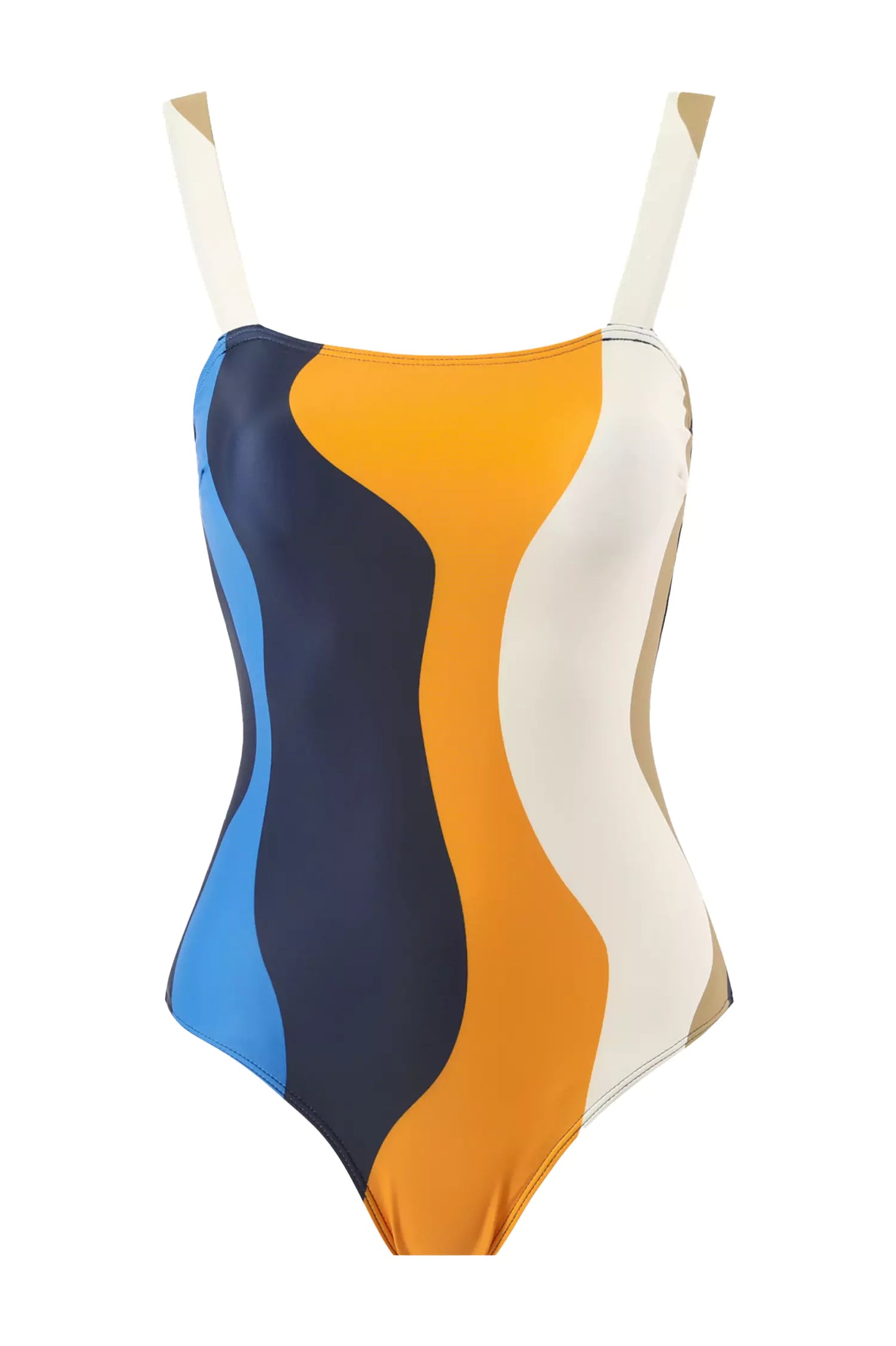Madalyn Orange Colour Clash Swimwear