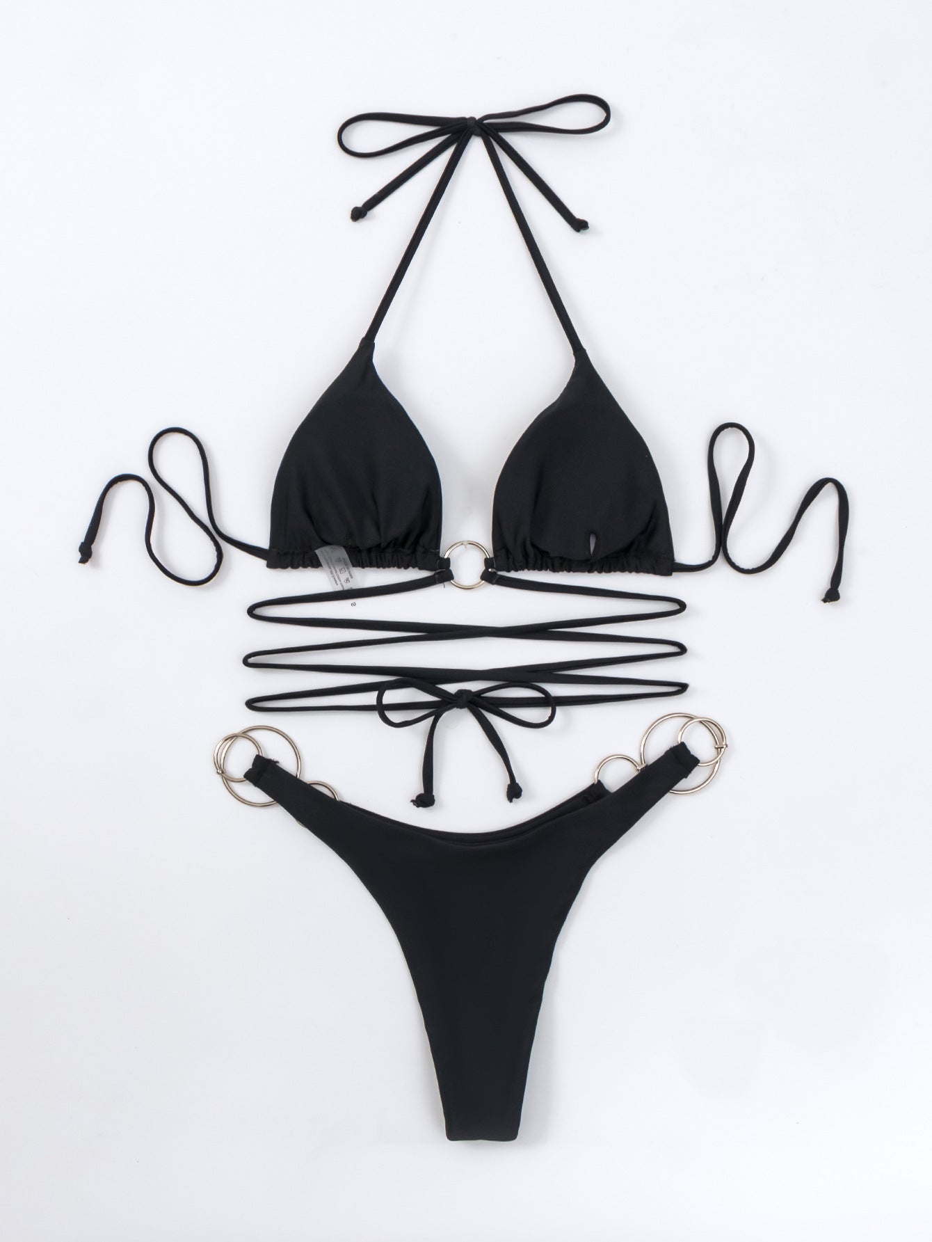 Black Elegance Strappy One-Piece Swimsuit