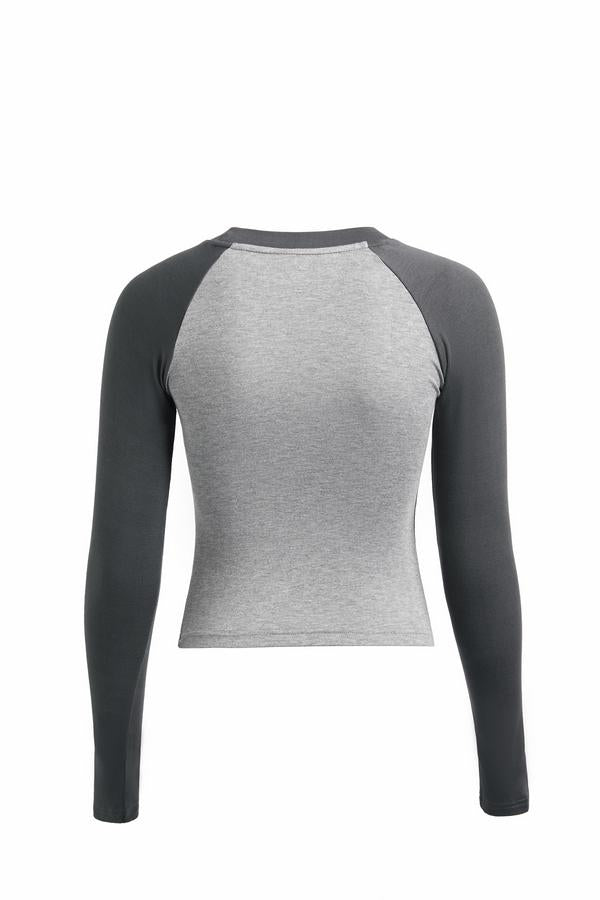 Spider Print Raglan Sleeve Long Sleeve Tees