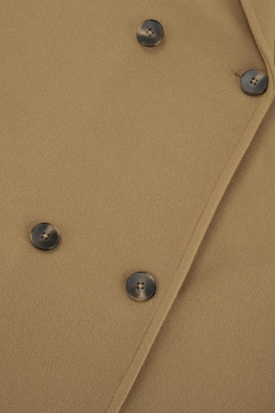 Thick Brown Double Breasted Wool Jacket