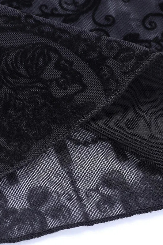 Y2K See-Through Mesh Floral Pant