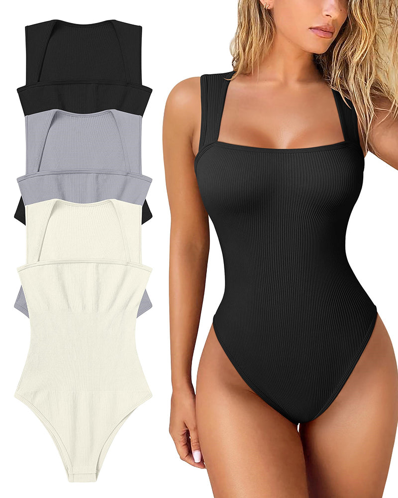 Ribbed Sleeveless Slim Fit Jumpsuit Top