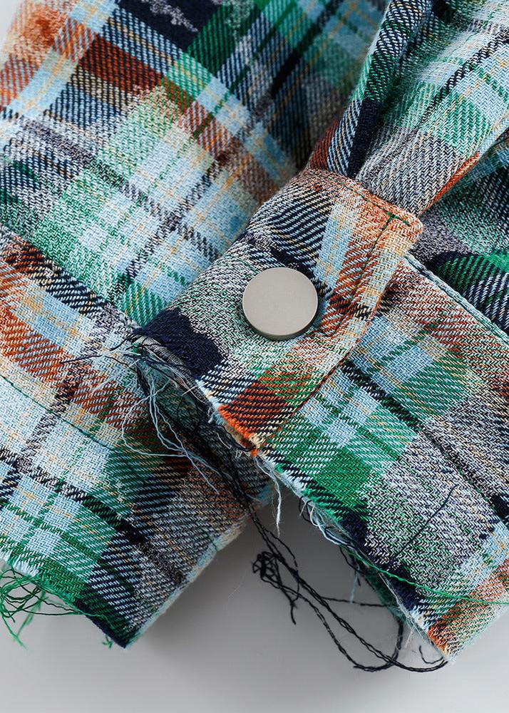 Urban Distressed Plaid Shirt – Effortless Street Style