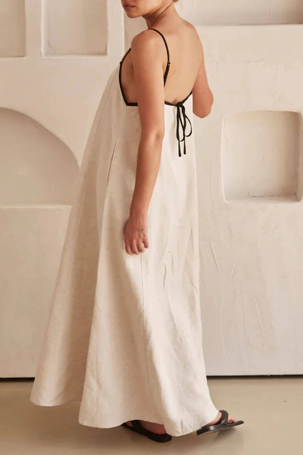 Classic Holiday Style Contrasting Suspender Dress