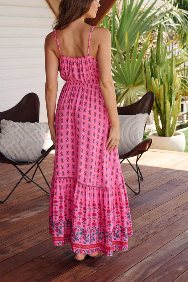 Raspberry Romance Print Avila Dress