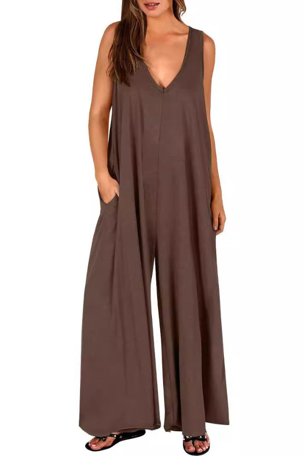 Fresh Casual Women's Pocket Jumpsuit Thin Women's Jumpsuit