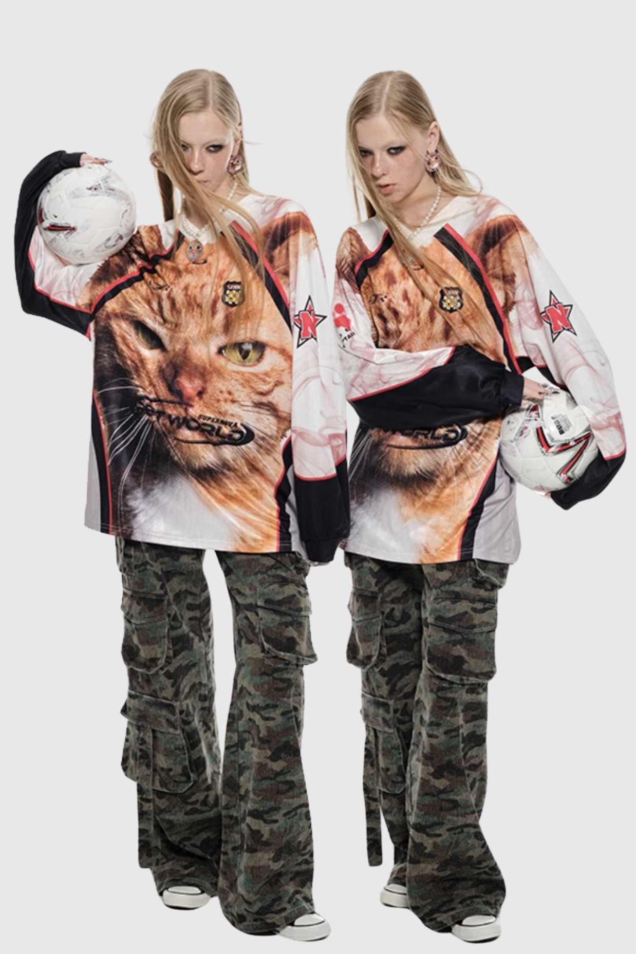 Acorn Pet Print Jersey - Ginger Cat