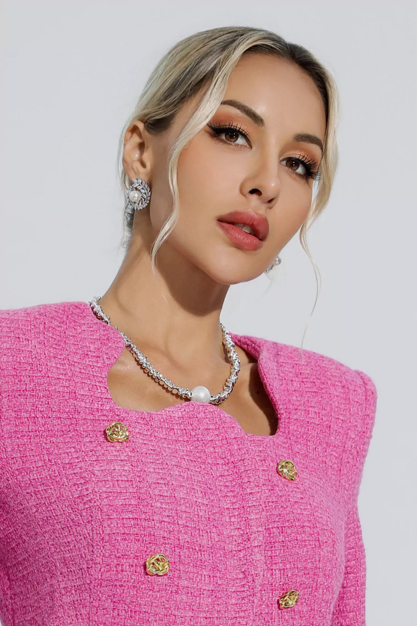 Aliza Silver Chain Pearl Necklace